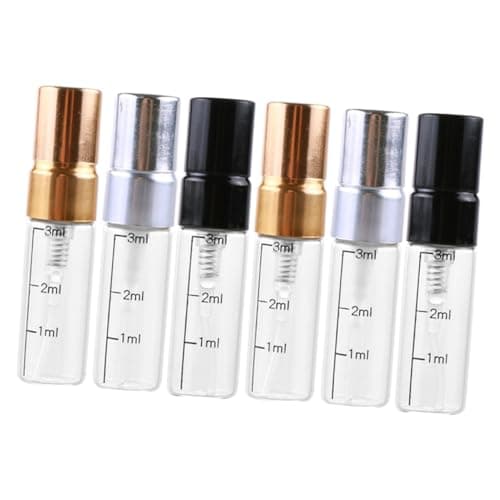 Healvian Refillable Glass Spray Bottle 3ml 6 Pack Scale for Travel Makeup