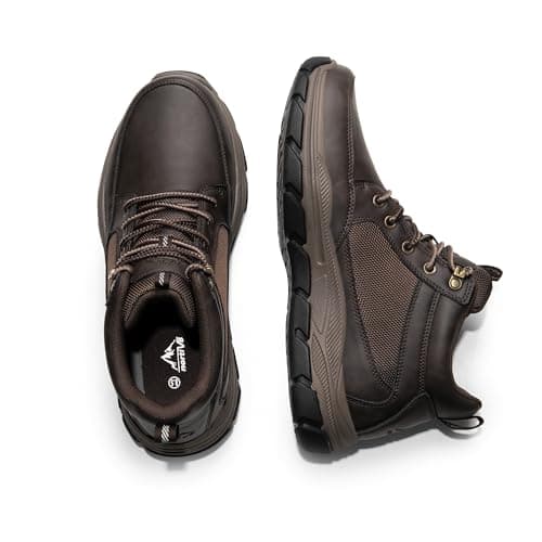 NORTIV 8 Men's Lightweight Walking Boots,Size 10,Dark Brown — view 6