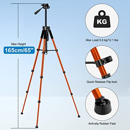JOILCAN Compact Camera Tripod for DSLR, Camera Phone Stand for Canon/Nikon — view 3