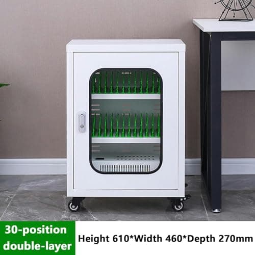 JKJZSALJ Charging Mobile Phone Cabinet,With Tempered Glass Cabinet Door And Multi-Port Charger,5V 2A Efficient Charging,Suitable For Various Mobile Phones,30slots — view 2