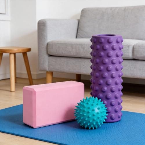 Yoga Block Yoga Blocks Set of 2 Pilates Block High Density Yoga Brick Pilates Blocks Non Slip Lightweight Yoga Bricks for Yoga Pilates Training Stretching Flexibility Meditation Home Exercise 23x15cm — view 6