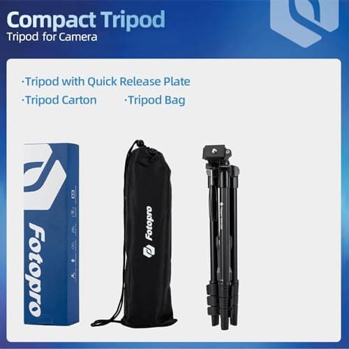 Fotopro 120cm Ultralight Compact Travel Tripod with Quick Release Plate and Panoramic Head Aluminum Tripod 0.5kg Maximum Load 2kg DIGI-3400 — view 4