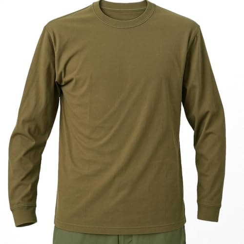 British Army Olive Long Sleeve Top T Shirt Thermal Underwear Base Layer T'shirt (UK, Alpha, XS, Regular, Regular, Olive Green)
