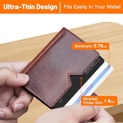 Air Smart tag Tracking Card, [iOS MFi Certified] Rechargeable Credit Card Tracker 1.6mm Thin Smart Bluetooth Tags Card Compatible with iOS Find My App, Wallet & Luggage Item Locator — view 3