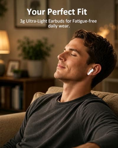 EUQQ Wireless Earbuds, Bluetooth 6.1 Hi-Fi Bass Stereo, 6 ENC Mics — view 6