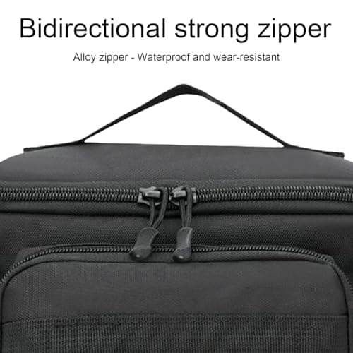 Fishing Tackle Bag, Waterproof Shoulder Backpack for Carp Fishing, Portable Organizer Pouch with Multi-Function Storage, Outdoor Camouflage Hiking Travel Pack, 25 * 16 * 11CM (Black) — view 3