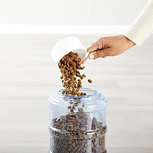 Amazon Basics Automatic Dog Cat Water Dispenser Gravity Feeder Set, Small, 6-Pound Food Capacity, 1-Gallon — view 4
