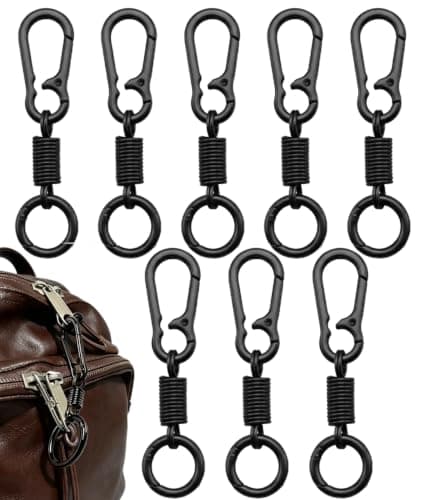 Anti Theft Zipper Clips 8 Pack, Black Zipper Lock for Travel & Backpack
