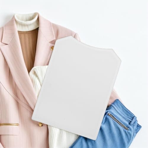 MOBUTOFU 50pcs White Cardboard Shirt Form Inserts for Garments Packing and Storage, Lightweight Paper Material T-shirt Folder Board for Organizing Laundry and Wrinkle-free Clothes — view 5