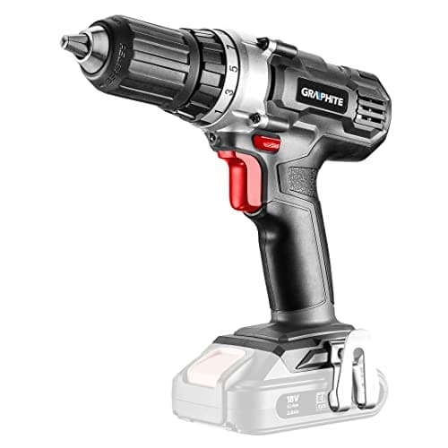 Graphite 58G006 Drill, Screwdriver, Battery, 18 V Li, 55 W, 18 V, Black, One Size