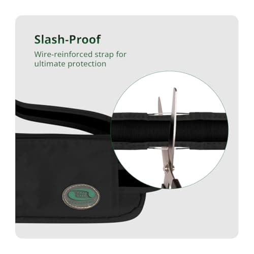 Hajj Safe Anti-Theft Hajj & Umrah Waist Bag & Ihram Belt for Men (Black) — view 4