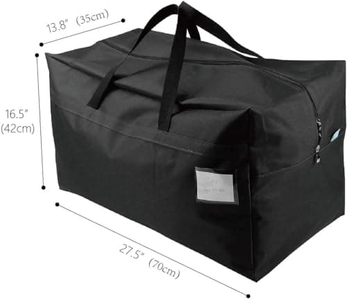 Pack of 2, Large Size RV Travel Duffle Luggage Bags for Holiday, Business Trip, Moving Organizer Bag, Go-to-college, Black — view 2