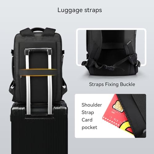 MARK RYDEN 38L Air Extraction Compression Travel Backpack, Waterproof Carry On Bag with YKK Zipper Breathable Padded Design — view 5
