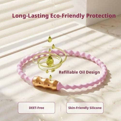 Essential Oil Mosquito Repellent Wristband for Outdoor (Black) — view 5