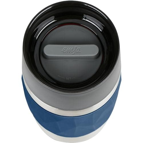 Emsa N21608 Travel Mug Compact Thermal/Insulated Mug Stainless Steel 0.3 litres 3 Hours Hot 6 Hours Cold BPA Free 100% Leak-Proof Dishwasher Safe 360° Drinking Opening Dark Blue — view 3