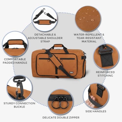 Fmeida 65L Foldable Travel Duffle Bag Waterproof Holdall Luggage Bags — view 6