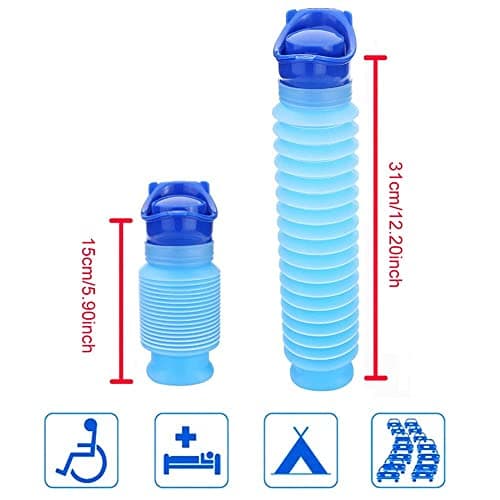 Pocket Toilet Emergency Urinal Shrinkable Portable Unisex Mobile Potty Pee Urine Bottle for Camping Travel Traffic Jam and Queuing — view 6