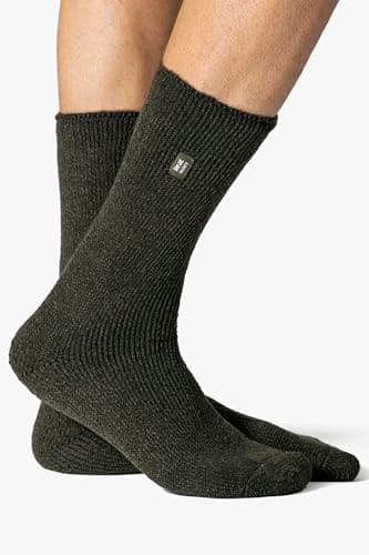 HEAT HOLDERS - Mens & Womens 2.3 Tog Original Thermal Socks | 3 Sizes | Thick Warm Fluffy Insulated Socks for Winter | Ideal for Raynauds (6-11, Forest Green) — view 2