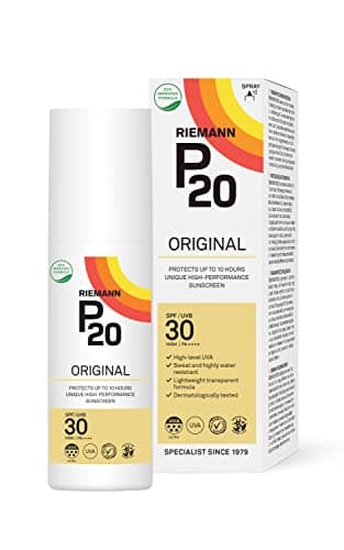RIEMANN P20 Original SPF30 Spray 85ml, Advanced Sunscreen Protection, High Performance Triple Protection + Sweat Resistance, Durable Protects up to 10 Hours