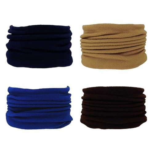 SMEHCF 4 Multipurpose Neck Gaiter Neck Warmer Scarf Face Half Mask for Women Men Skiing Fishing Hiking Cycling Motorcycle Breathable Washable Wind-poof Khaki Royal Blue Coffee Navy Blue — view 3