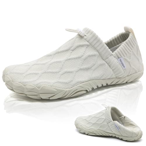 WateLves Barefoot Water Shoes Women Men Minimalist Comfortable Walking Shoes Beach Outdoor Running Sneakers Apricot, EU 39