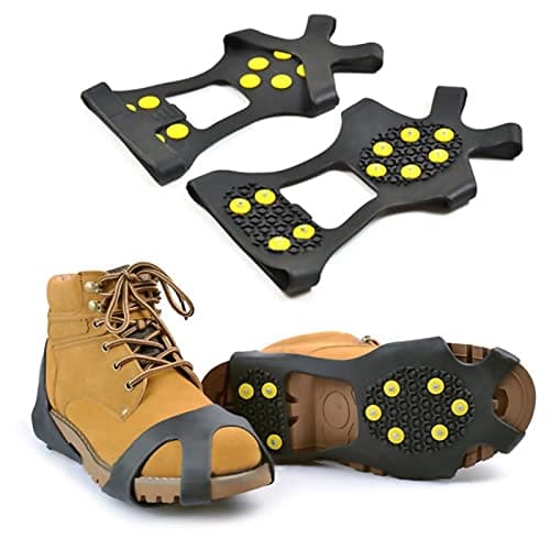 Albert Austin Anti Slip Shoe Cover | Ice Gribbers | Travel Snow Grips | Portable Overshoes Boots | Reusable Walk Traction | Jogging, Hiking, Climbing, Camping, HikingFishing, Running - (Large)