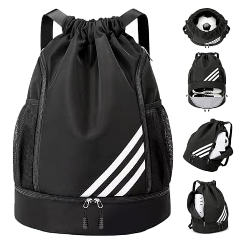 Waterproof Sports Backpack with Shoe Compartment and Water Bottle Pockets