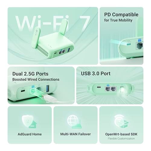 GL.iNet GL-MT3600BE Beryl 7 Wi-Fi 7 Router, 2.5G WAN LAN,OpenWrt,VPN — view 4