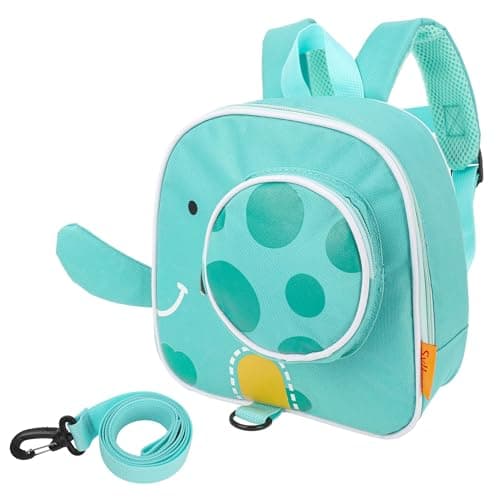 Tether Travel Toddler Safety Backpack, Harness Backpack with Reins,Toddler Backpack with Reins and Harness 1-5 Years (Green, Elephant)