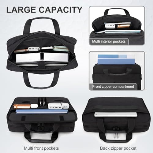 RAINYEAR Laptop Bag 15.6 Inch Multifunctional Computer Case Shoulder Bag — view 3