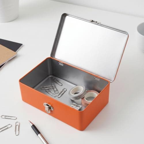 AKOOSY Mini Metal Lockable Storage Box with Combination Lock for Travel — view 6