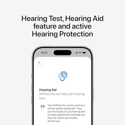 Apple AirPods Pro 3 Wireless Earbuds, Active Noise Cancellation, Live Translation, Heart Rate Sensing, Hearing Aid Feature, Bluetooth Headphones, Spatial Audio, High‑Fidelity Sound, USB‑C Charging — view 4