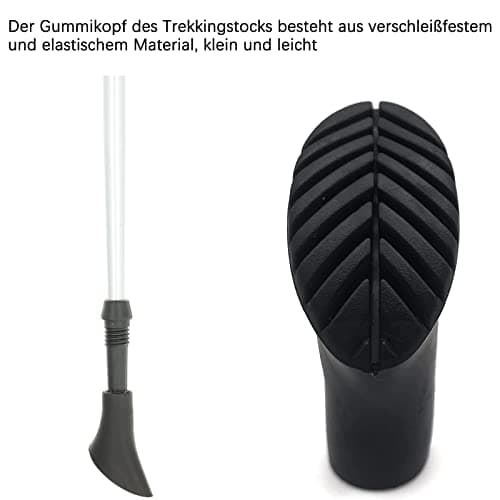 Pack of 4 Nordic Walking Poles, Walking Aid, Rubber Steps, Walking Poles, Rubber Buffers, Nordic Walking Poles, Walking Pads for Trekking, Asphalt, Gravel Mountains with Diameter (10 mm) — view 6