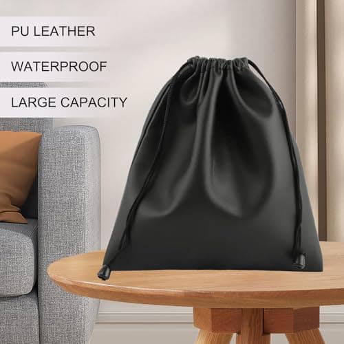 2 PCS Drawstring Pouch - Portable Travel Pouch for Headphones, Earbuds, Coins, and Small Accessories - Durable and Lightweight Headphone Case — view 5