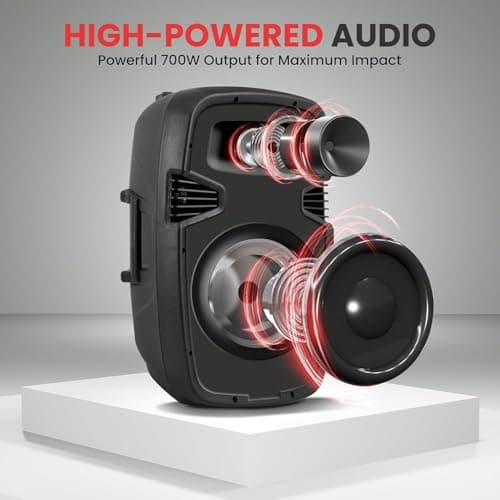 Pyle Portable PA Speaker System 1000W Bluetooth Active/Passive Outdoor — view 2