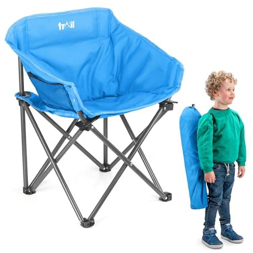 Trail Buzzard Kids Bucket Camping Chair, Blue
