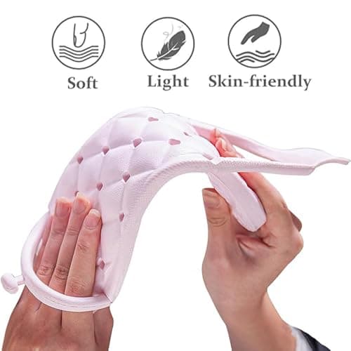 MIUPOO Foldable Travel Shower Shoes with Holes,Dry Quickly Non Slip Bath Slippers,Portable Hotel Lightweight Sandals for Spa Nail Salon Beach Pool Gym — view 2
