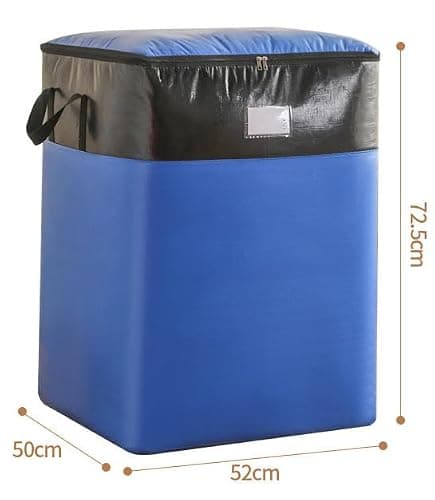 180L Collapsible Storage And Moving Bag,Jumbo Moving & Storage Bag, Heavy-Duty Handles & Zippered Closure, Folds Flat, Perfect For Moving, Travel Or Closet Organization (Blue,180L) — view 6