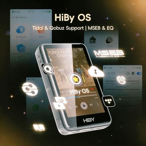HiBy Music R1 Bluetooth MP3 Player with Touchscreen, Hi-Res Audio & Wireless Dual Certified, Supports Tidal & Qobuz Streaming, LDAC, Expandable Storage up to 2TB, 15-Hour Playtime — view 5