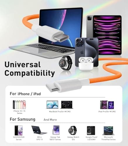 USB C Charger Cable Fast Charging – 1m USB C to USB C 60w USB to Type-C — view 6