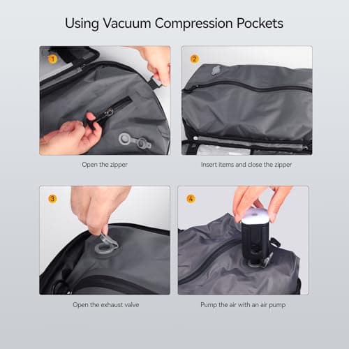 MARK RYDEN 38L Air Extraction Compression Travel Backpack, Waterproof Carry On Bag with YKK Zipper Breathable Padded Design — view 3