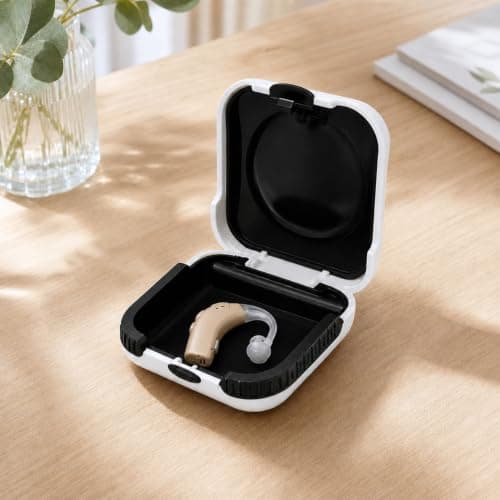 Portable Hearing Aid Case with Shockproof Silicone Cushion — view 6