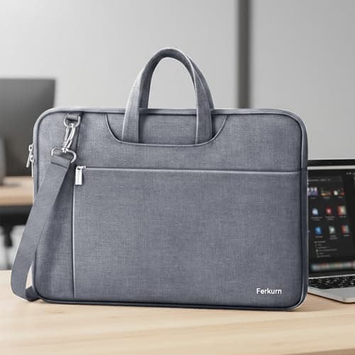 Ferkurn Laptop Bag Case for Women Men Messenger Briefcase, 17 17.3 inch — view 3