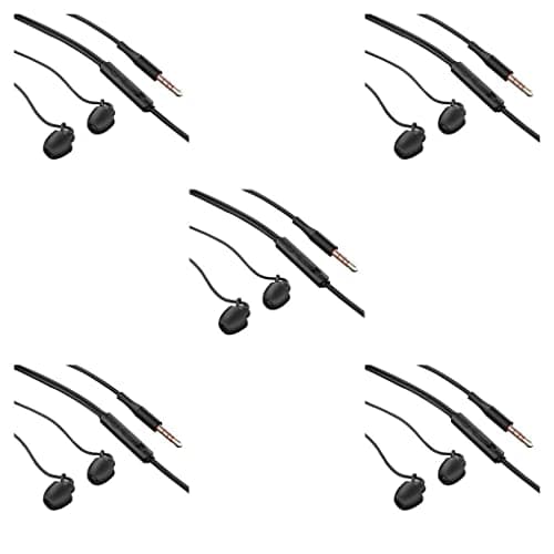 IOIUSKKU 5 Set of Anti-noise Sleeping Headphone with Microphone Headsets In-ear Noise Cancelling Earphones Device Bedroom Single 3.5mm Black, Single 3.5mm Black 5PCS