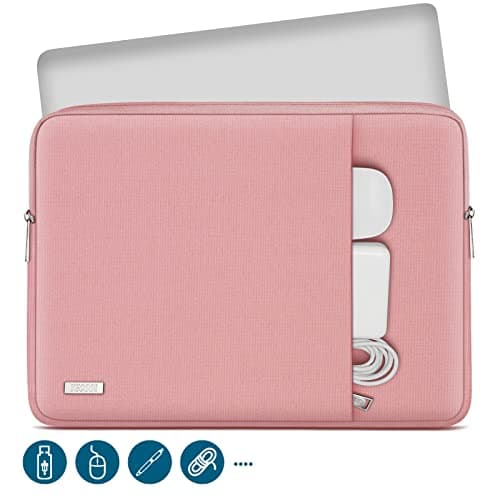TECOOL 14 Inch Laptop Sleeve Protective Laptop Case 14 inch,Pink — view 2