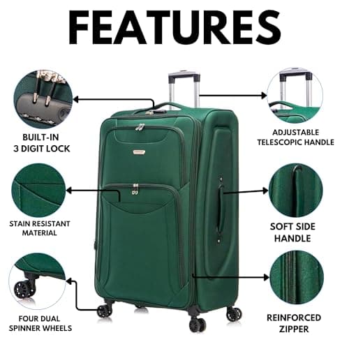 29" Large Super Lightweight 4 wheel Suitcase Luggage Expandable With Wheels — view 3