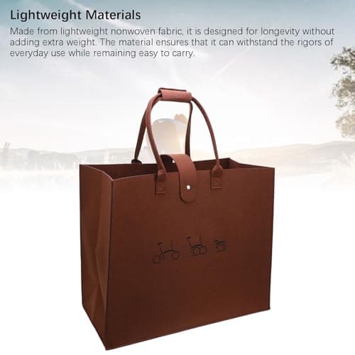 Jectse Nonwoven Folding Bike Travel Bag Lightweight Transport Box/Cover for 16 Inch Bike High Speed (Dark Brown) — view 3