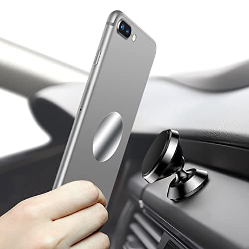 AJOXEL Metal Plate for Phone, [10 Pack] Replacement Mount Metal Plates Kits with Adhesive Universal for All Magnetic Car Phone Holder Cradle Magnet Car Mount, (4 Rectangular and 6 Round), Silver — view 2