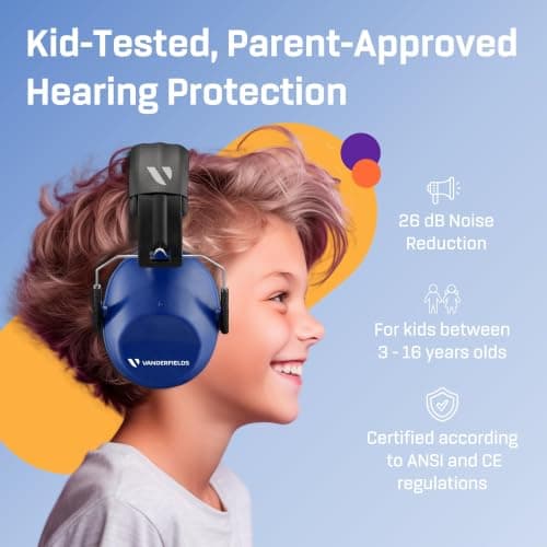 Vanderfields Kids Ear Defenders - 31 dB (2K Hz), Marine Blue — view 2