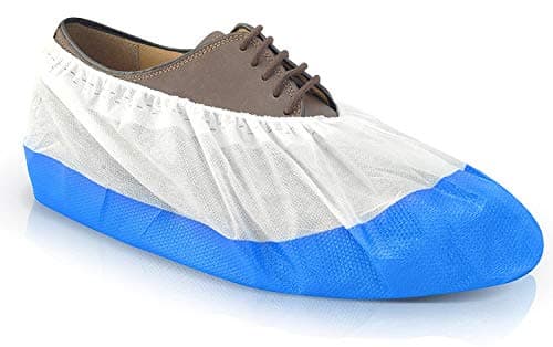 50x Omnitex® Heavy Duty Deluxe Shoe Covers, 9.6g with Anti-Slip Sole | Non Woven + CPE Material | Disposable Tear Resistant | Long Life | Heavy Use | Pack of 50 — view 2